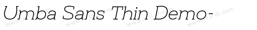 Umba Sans Thin Demo字体转换